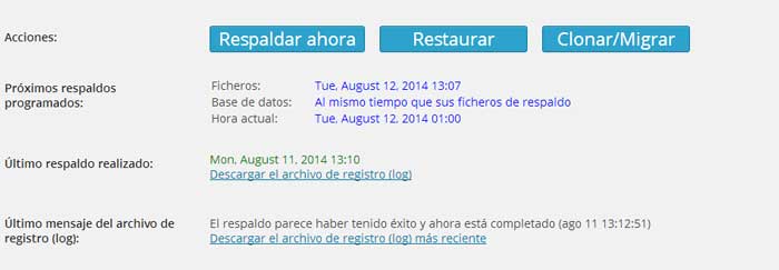 Cómo hacer un backup de WordPress con UpdraftPlus Backup 1 hacer un backup de wordpress