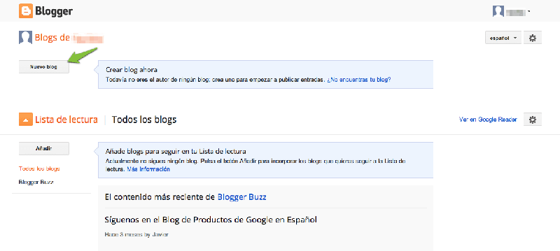 Cómo crear un blog en Google: la opción gratuita para tu negocio 3 Crear nuevo blog
