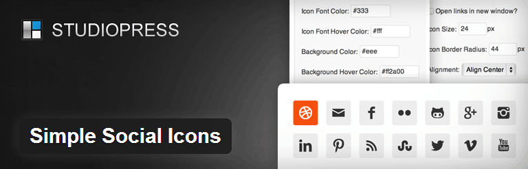 simple social icons