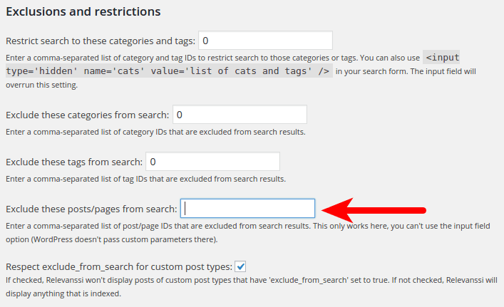 ¿Ofreces algo gratis a cambio de una suscripción al blog? No cometas este error... 6 relevanssi-exclude-posts-pages