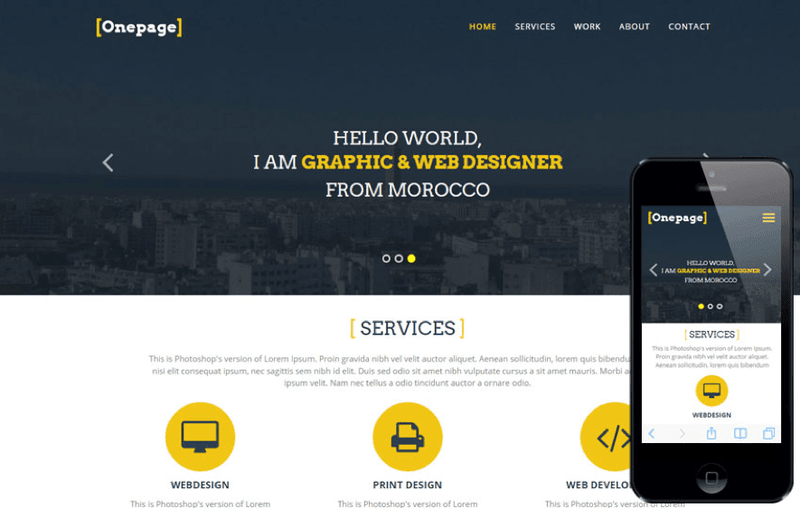 Las tendencias de diseño web de 2016 que no debes dejar pasar 3 onepage
