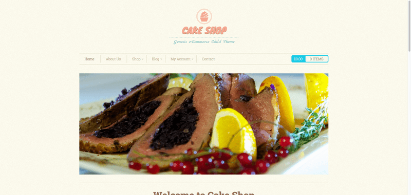 25 Child Theme Genesis para WooCommerce especiales 18 Cake Shop