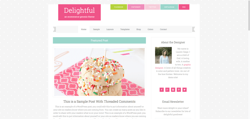 25 Child Theme Genesis para WooCommerce especiales 13 Deligthful