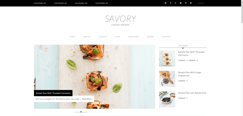 25 Child Theme Genesis para WooCommerce especiales 5 savory