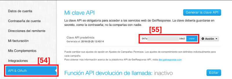 Dónde encontrar la clave API en GetResponse Cómo conseguir la clave API en GetResponse