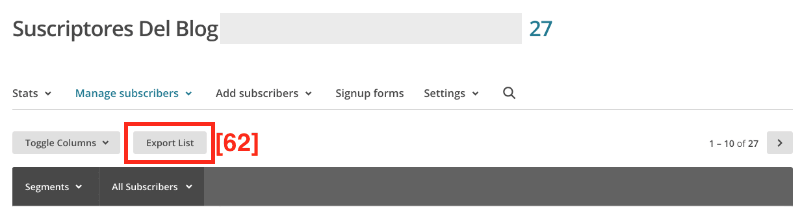 Cómo exportar contactos desde MailChimp paso a paso Cómo exportar contactos desde MailChimp