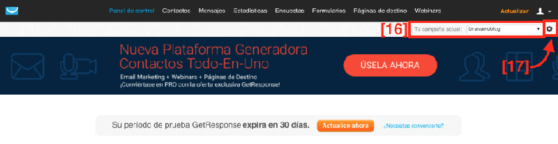 Cómo configurar una campaña en GetResponse Configurar campaña en GetResponse