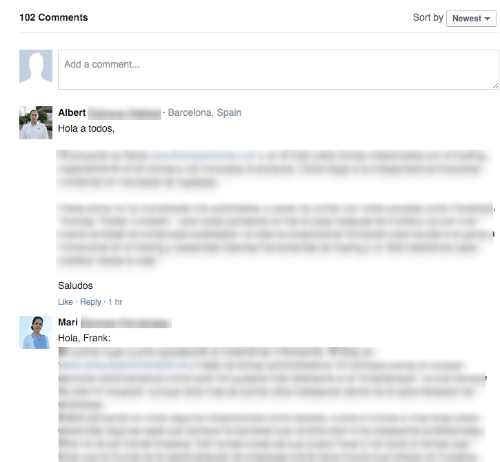 5 plugins de comentarios que te ayudarán a enganchar a tus lectores 3 Facebook Comments en Acción