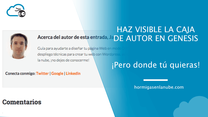 Mover la caja de autor en Genesis Framework