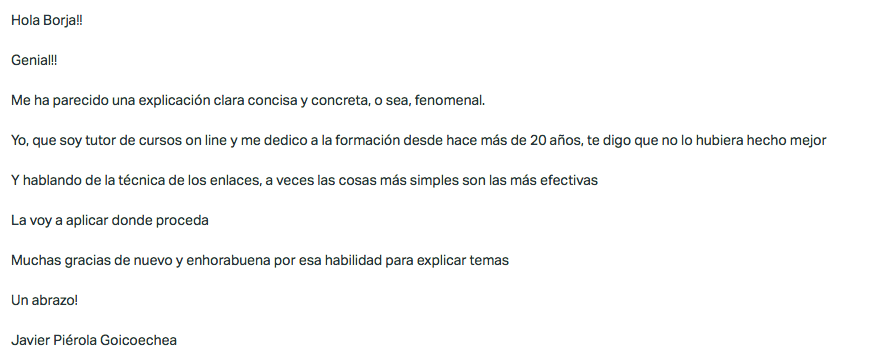 ¿En serio? 3 años han pasado ayudando a emprendedores digitales 4 testimonio borja 2