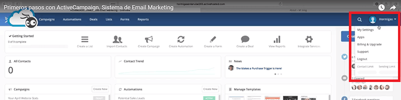 Configuración Active Campaign