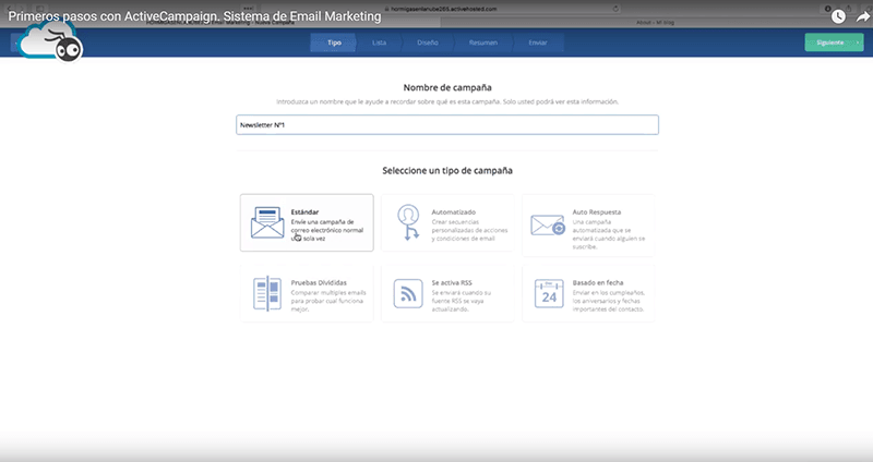 Tipos de campañas en Active Campaign
