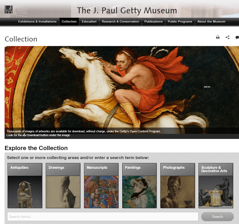 25 bancos de imágenes gratis para tu web o blog 15 Banco de imágenes gratis Collection Getty Museum