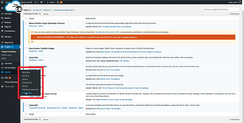 Cómo crear una página de inicio de alto impacto con Genesis y Beaver Builder 1 Instalar Beaver Builder