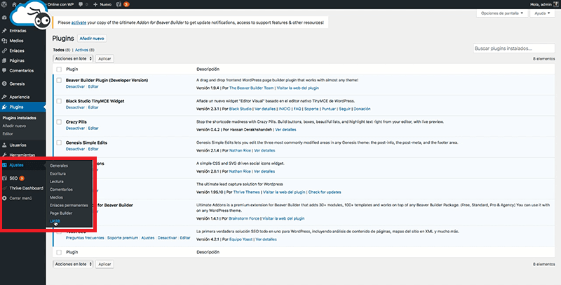 Cómo crear una página de inicio de alto impacto con Genesis y Beaver Builder 2 Instalar UABB
