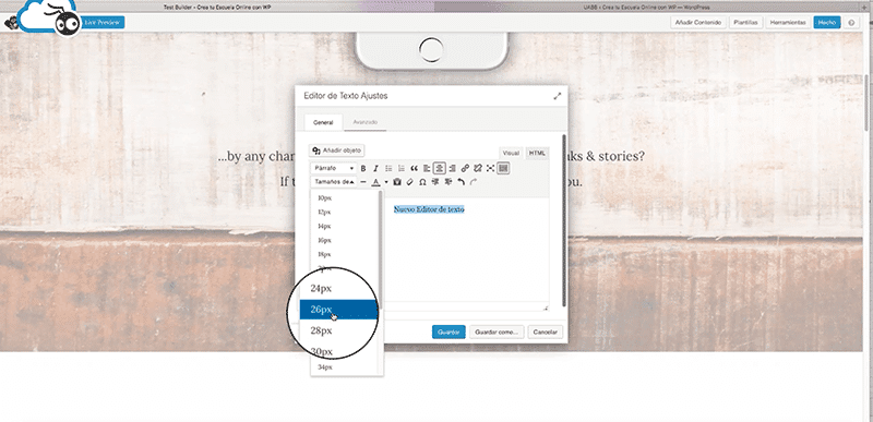 Cómo crear una página de inicio de alto impacto con Genesis y Beaver Builder 7 Insertar texto nuevo Beaver Builder