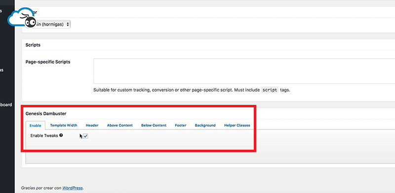 Cómo crear una página de inicio de alto impacto con Genesis y Beaver Builder 4 Activar trucos de Dambuster