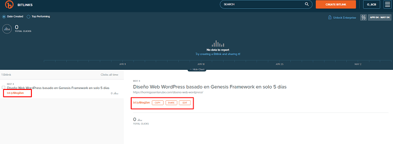 12 Herramientas para acortar URL, personalizar tus enlaces y viralizar la difusión de tus contenidos 5 enlace acortado personalizado bitly