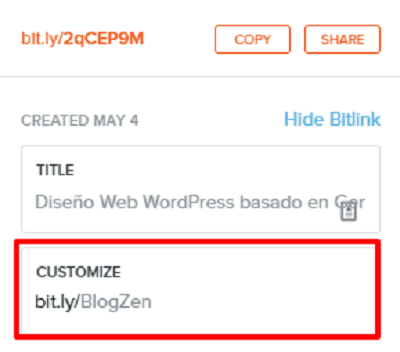 12 Herramientas para acortar URL, personalizar tus enlaces y viralizar la difusión de tus contenidos 4 personalizar url bitly