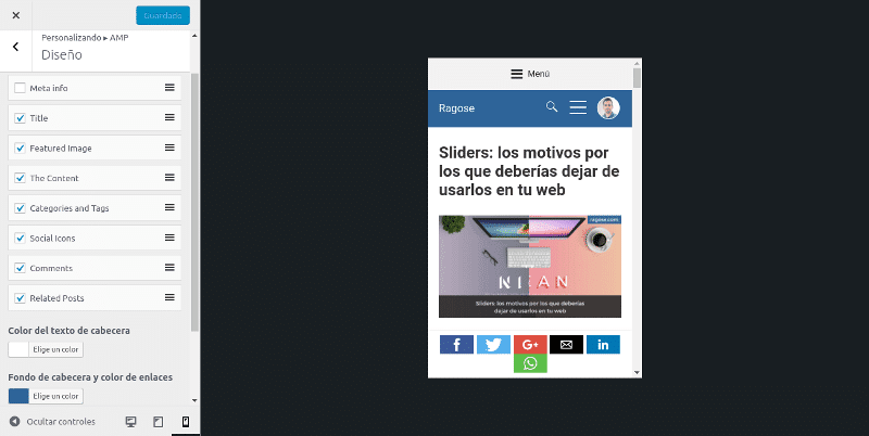 Megatutorial Google AMP (Accelerated Mobile Pages) para WordPress 7 AMP Post Builder