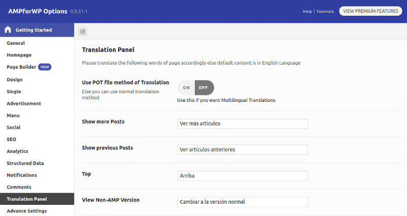 Megatutorial Google AMP (Accelerated Mobile Pages) para WordPress 18 AMP traducciones