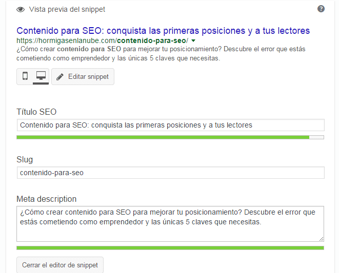 crear contenido para seo