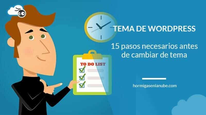 antes de cambiar el tema de wordpress