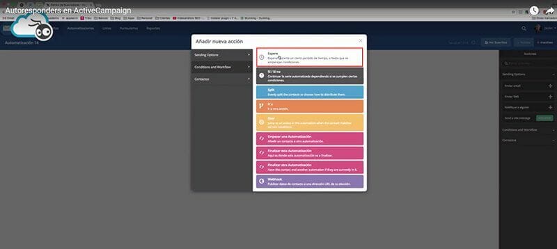 Cómo crear un autoresponder en Active Campaign paso a paso 6 condicion-esperar-active-campaign