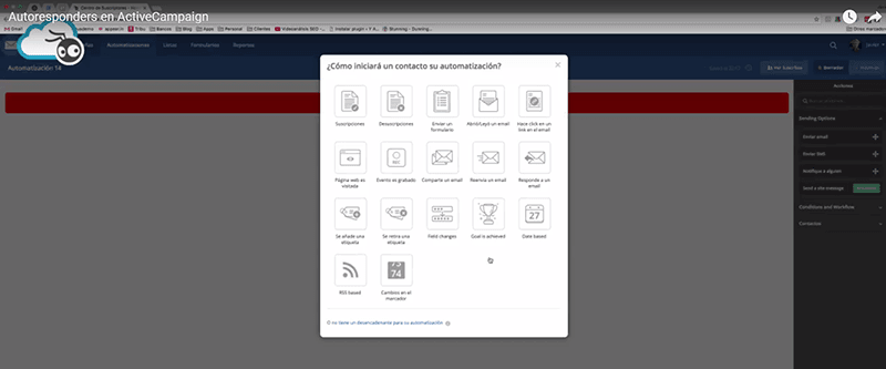 Cómo crear un autoresponder en Active Campaign paso a paso 3 disparadores-active-campaign