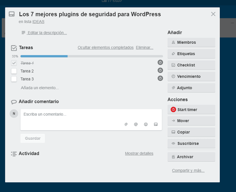 Trello: la herramienta para simplificar la gestión y la organización de tus proyectos y de tu negocio 7 Crear un checklist en Trello
