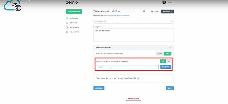 Demio: descubre cómo organizar un webinar de venta paso a paso 6 Demio añadir series