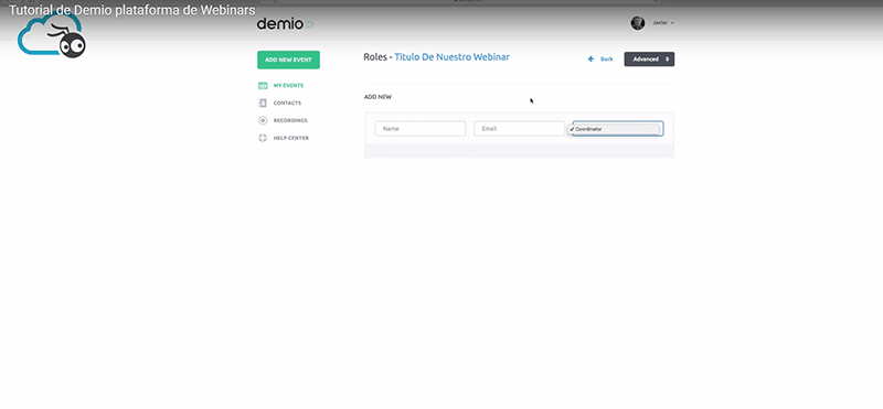 Demio: descubre cómo organizar un webinar de venta paso a paso 9 Demio función roles
