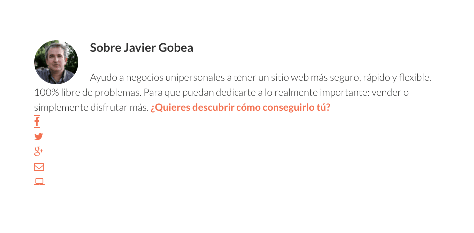 Caja de autor en WordPress: cómo socializarla si usas un tema Genesis 5 modificar código de caja de autor en wordpress