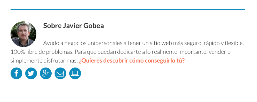 Caja de autor en WordPress: cómo socializarla si usas un tema Genesis 6 modificar caja de autor en wordpress