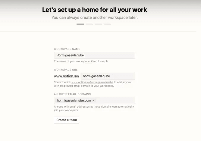 Notion: Tutorial para crear tu propio manual de negocio y $1000 de regalo para registrar como un Pro tus procesos diarios 3 Crear espacio de trabajo en Notion
