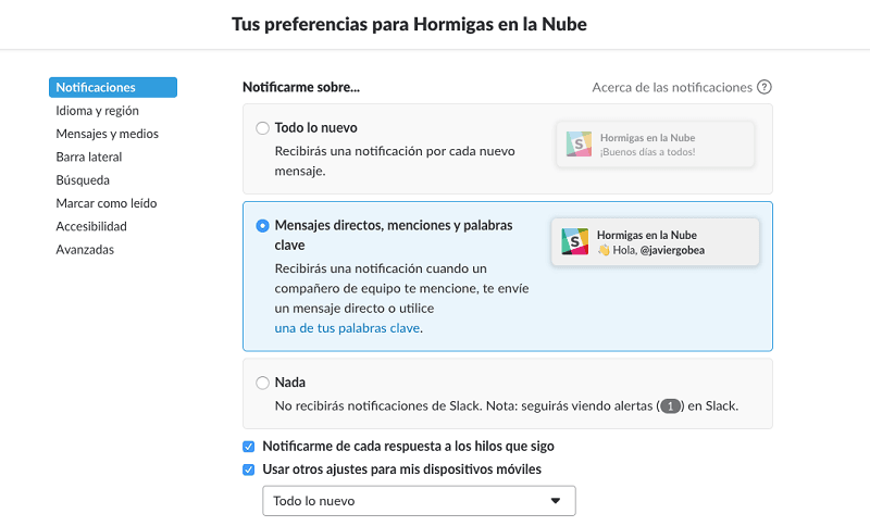 Tutorial de Slack: La herramienta de comunicación para equipos digitales 5 Tutorial de slack: notificaciones