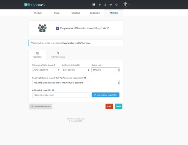 programa de afiliados Thrivecart