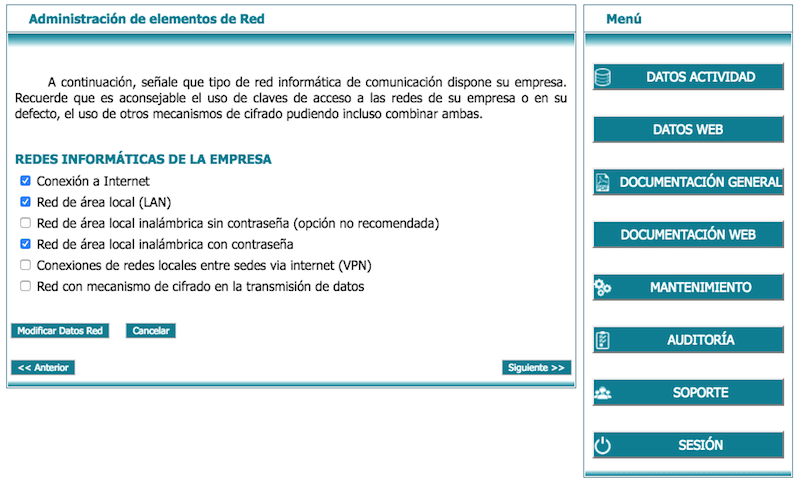 LEXblogger: la "sherpa-App" que te ayudará a adaptar la web de tu negocio al RGPD paso a paso 21 Administración de elementos de red en lex blogger