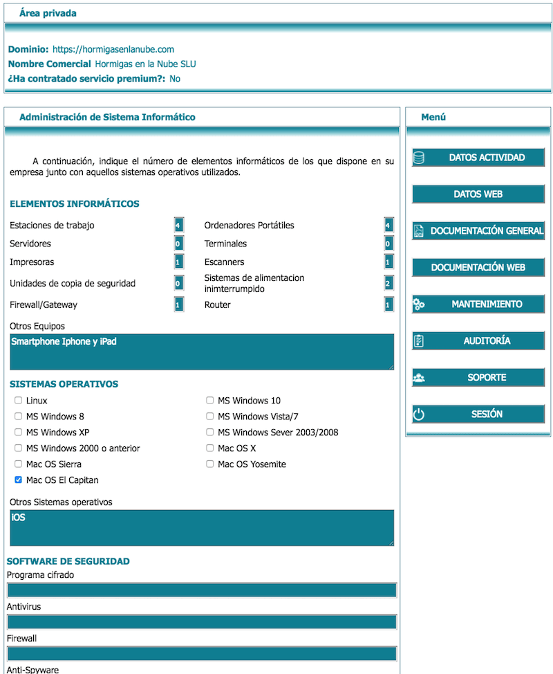 LEXblogger: la "sherpa-App" que te ayudará a adaptar la web de tu negocio al RGPD paso a paso 20 Administrar sistema informático lex blogger
