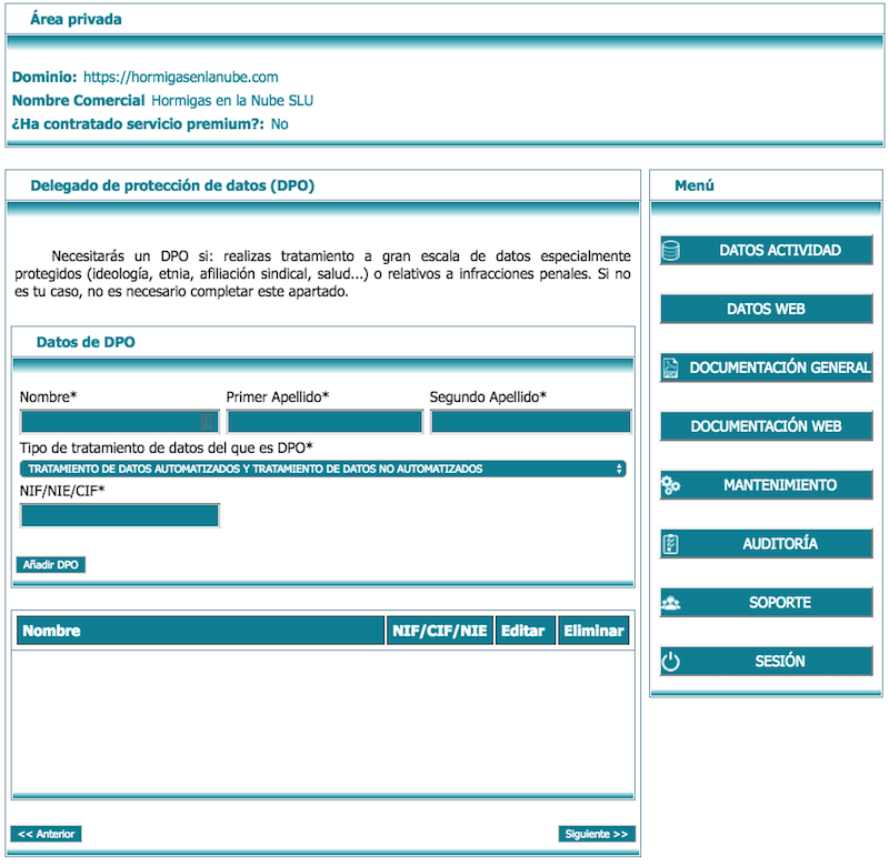 LEXblogger: la "sherpa-App" que te ayudará a adaptar la web de tu negocio al RGPD paso a paso 16 delegado de proteccion de datos
