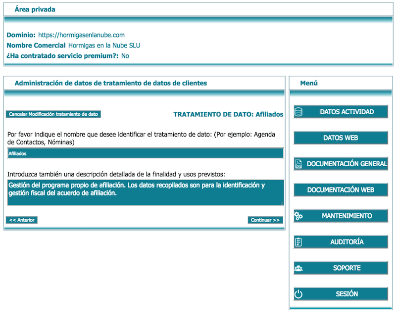 LEXblogger: la "sherpa-App" que te ayudará a adaptar la web de tu negocio al RGPD paso a paso 9 descripción de uso lex blogger