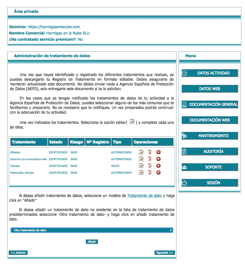 LEXblogger: la "sherpa-App" que te ayudará a adaptar la web de tu negocio al RGPD paso a paso 6 documentos lex blogger