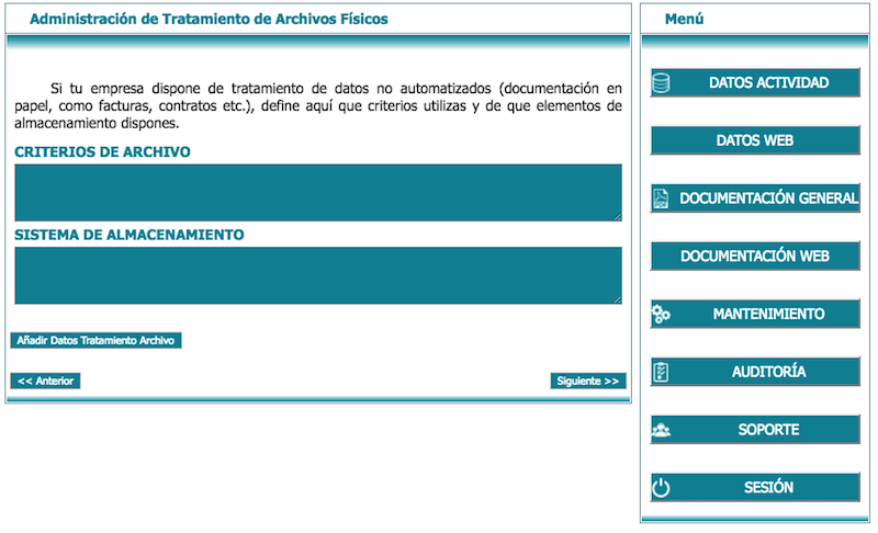 LEXblogger: la "sherpa-App" que te ayudará a adaptar la web de tu negocio al RGPD paso a paso 22 tratamiento de archivos físicos lex blogger