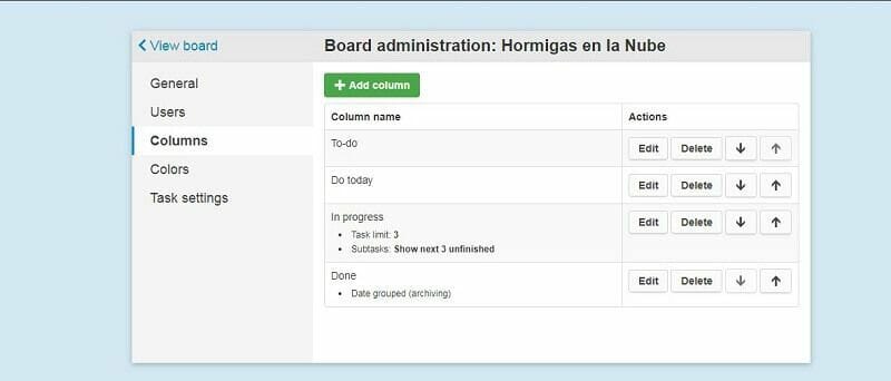 Tutorial de Kanban Flow: planifica proyectos, organiza tareas y gestiona como un PRO el día a día de tu negocio digital 5 Editar columnas en kanban flow