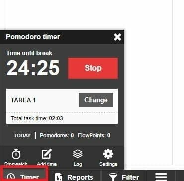 Tutorial de Kanban Flow: planifica proyectos, organiza tareas y gestiona como un PRO el día a día de tu negocio digital 10 Kanban flow temporizador