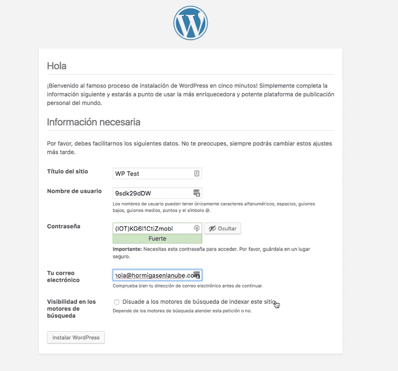 Cómo instalar WordPress paso a paso y desde cero en hosting de Raiola Networks 18 Instalar wordpress