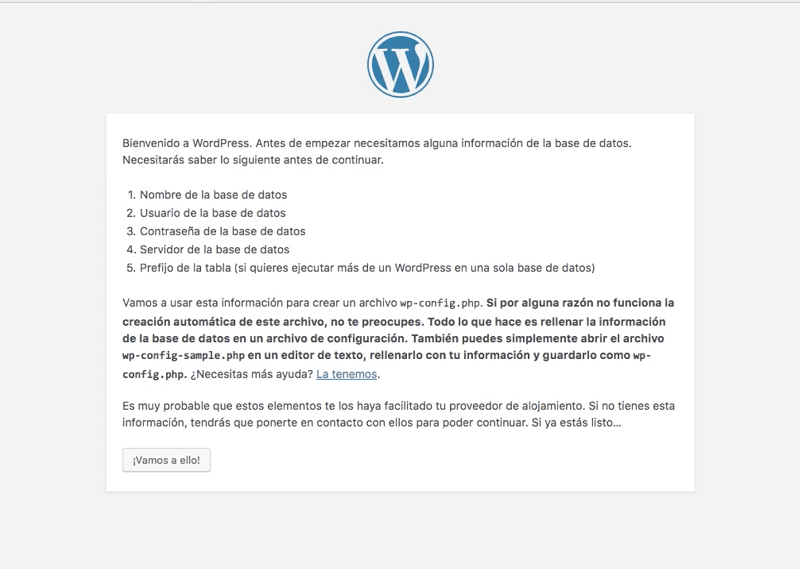 Cómo instalar WordPress paso a paso y desde cero en hosting de Raiola Networks 15 Instalar WordPress: mensaje de instalación