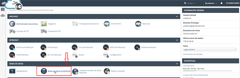 Cómo instalar WordPress paso a paso y desde cero en hosting de Raiola Networks 10 instalar wordpress: base de datos