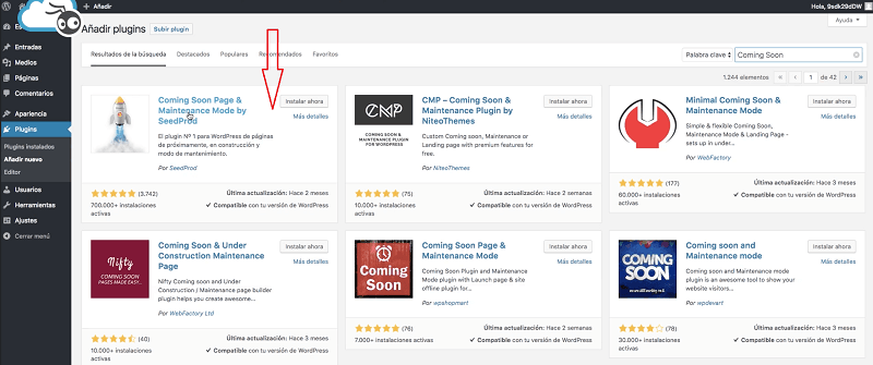 Cómo instalar WordPress paso a paso y desde cero en hosting de Raiola Networks 21 Instalar WordPress: comming soon