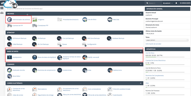 Cómo instalar WordPress paso a paso y desde cero en hosting de Raiola Networks 5 instalar wordpress: cpanel